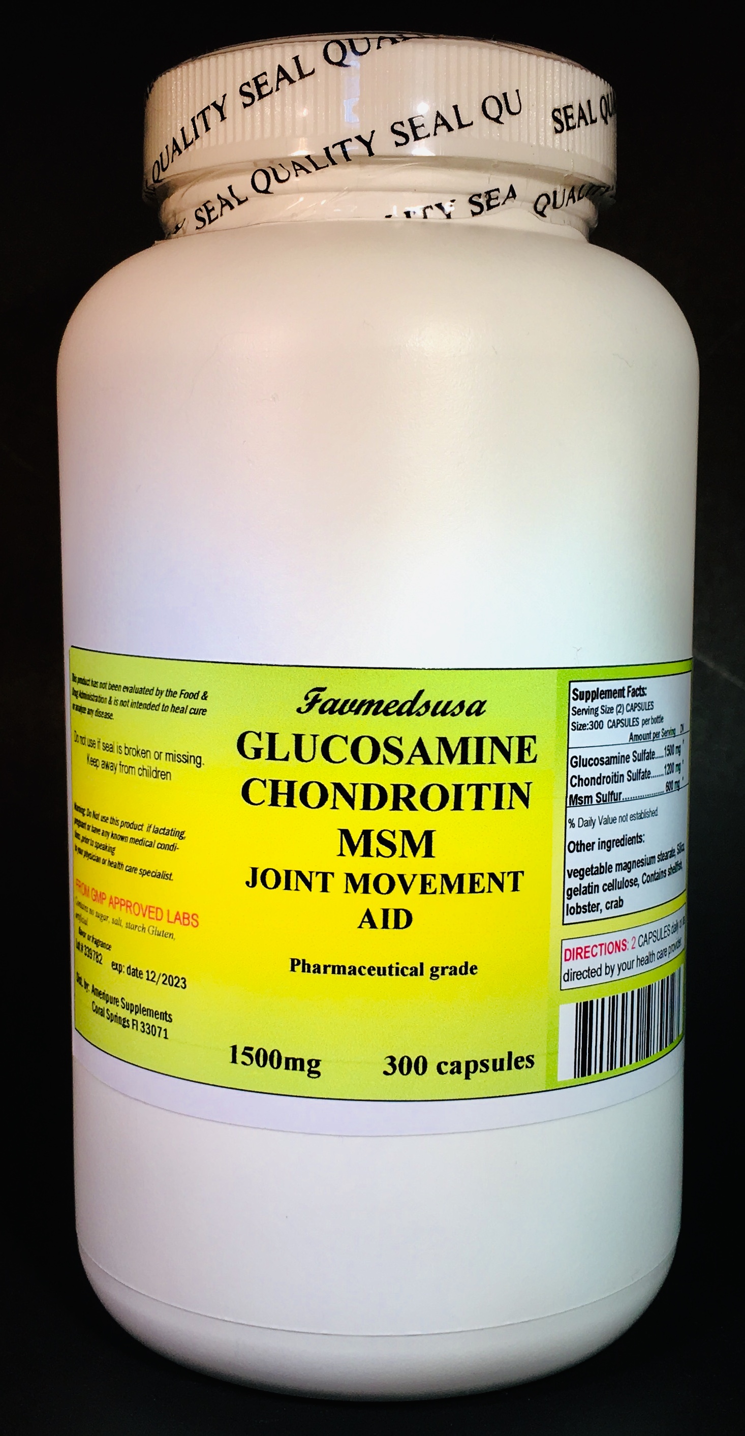 Glucosamine Chondroitin +MSM - 300 capsules